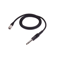 GUITAR INPUT CABLE FOR WIRELESS WITH 1/4" PHONE PLUG, 36"LONG, TERMINATED WITH LOCKING 4-PIN